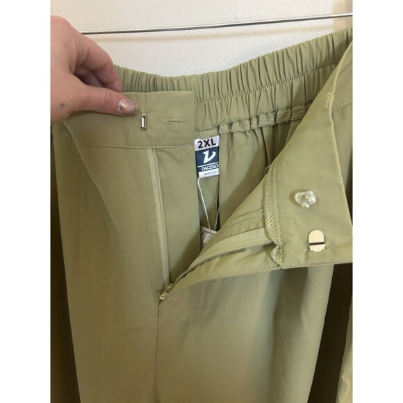 Womens Wide Leg Palazzo Dress Pants with Pockets Size 2XL Lime Green NWT - Picture 9 of 14